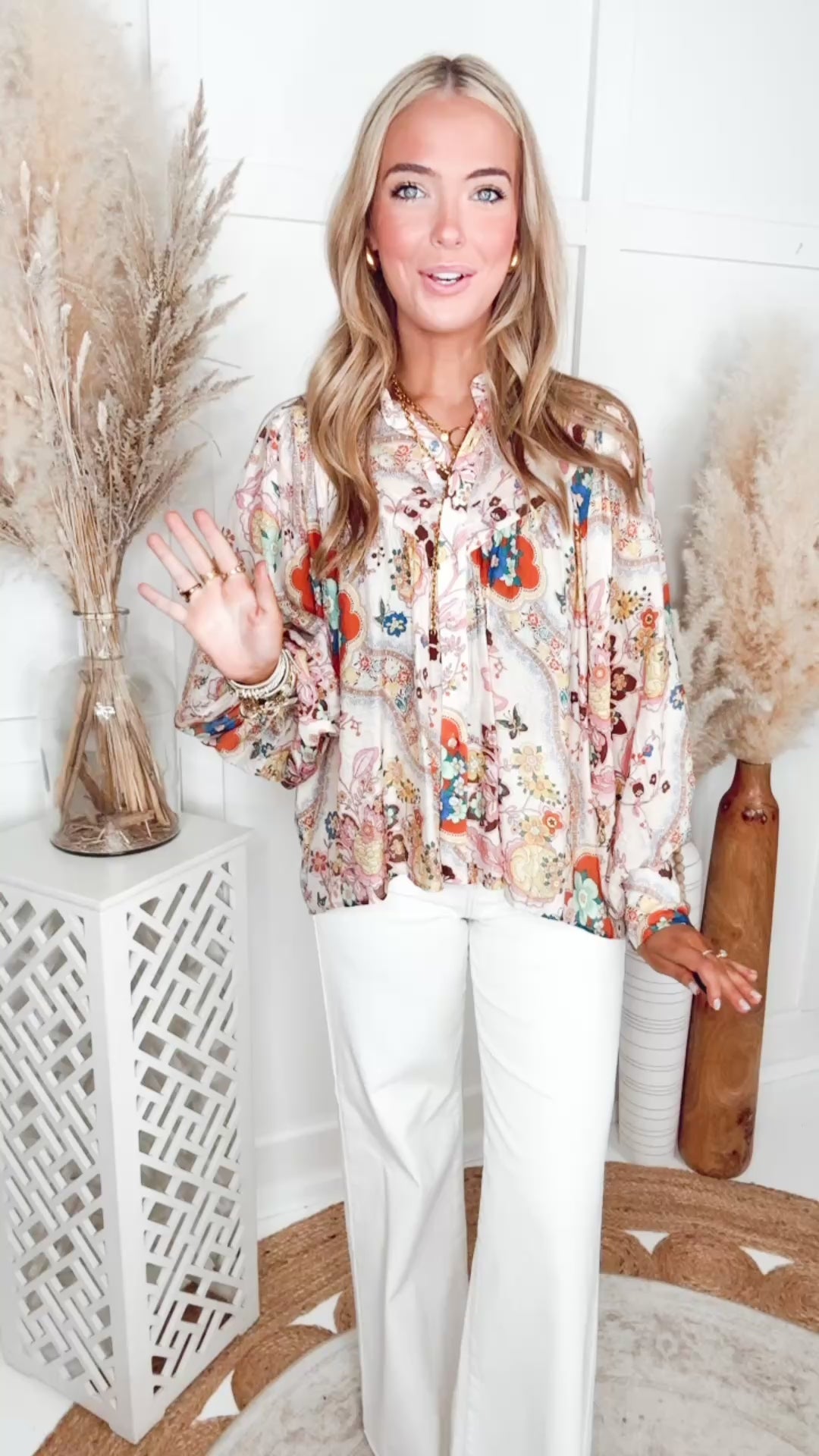The Marigold Paisley Button Down Blouse