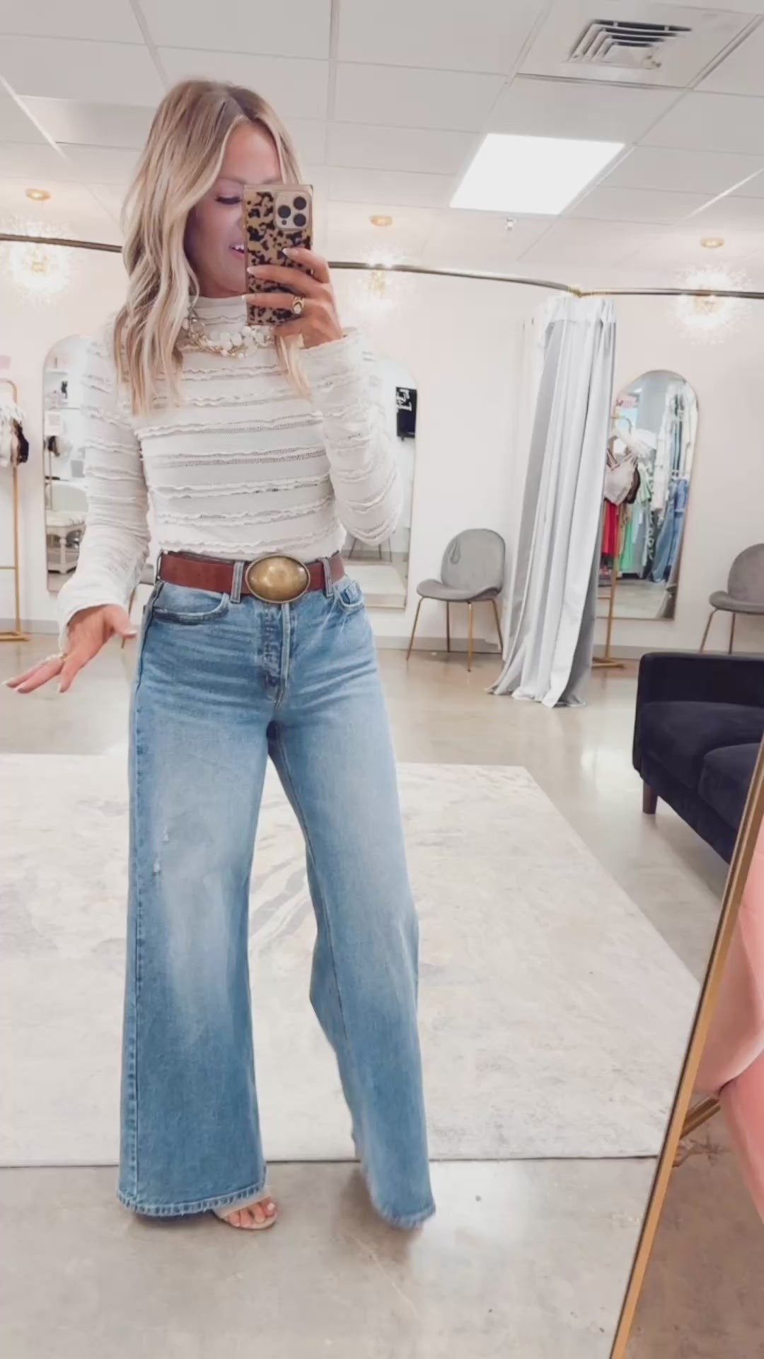 High Rise Wide Leg Jean