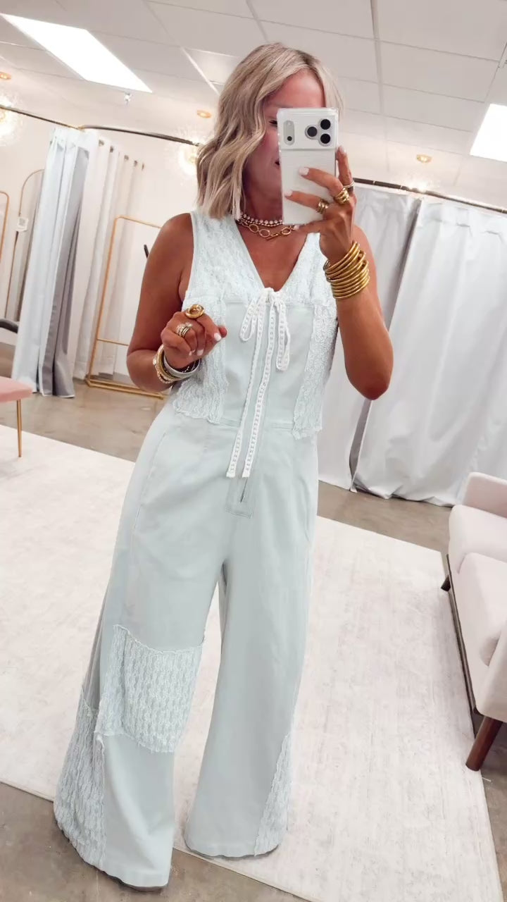 The Lacewood Denim Jumpsuit