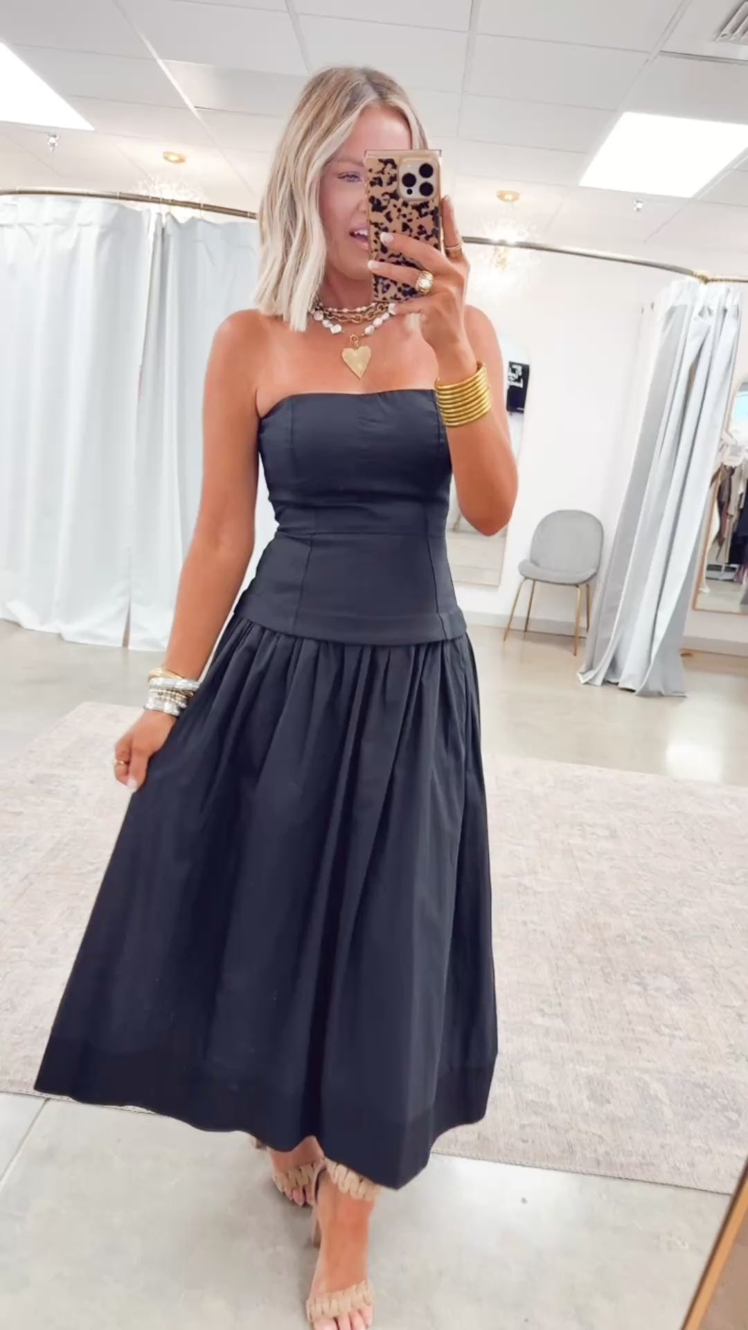 Bellamy Strapless Dress-Black