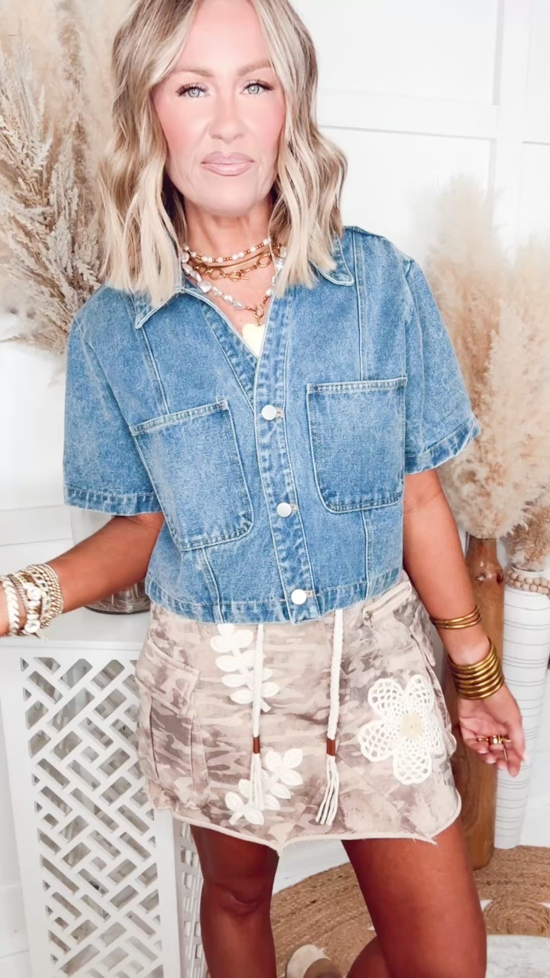 The Western Belle Denim Top