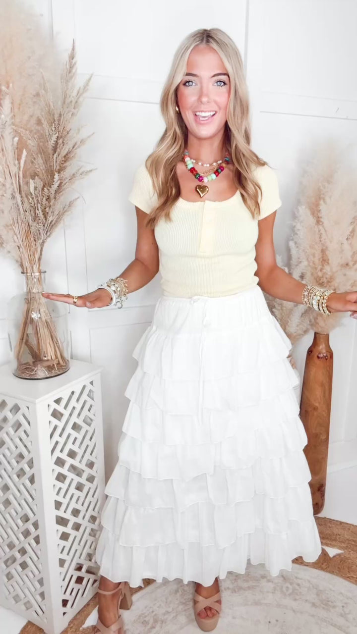The Madison Ribbed Top-Butter