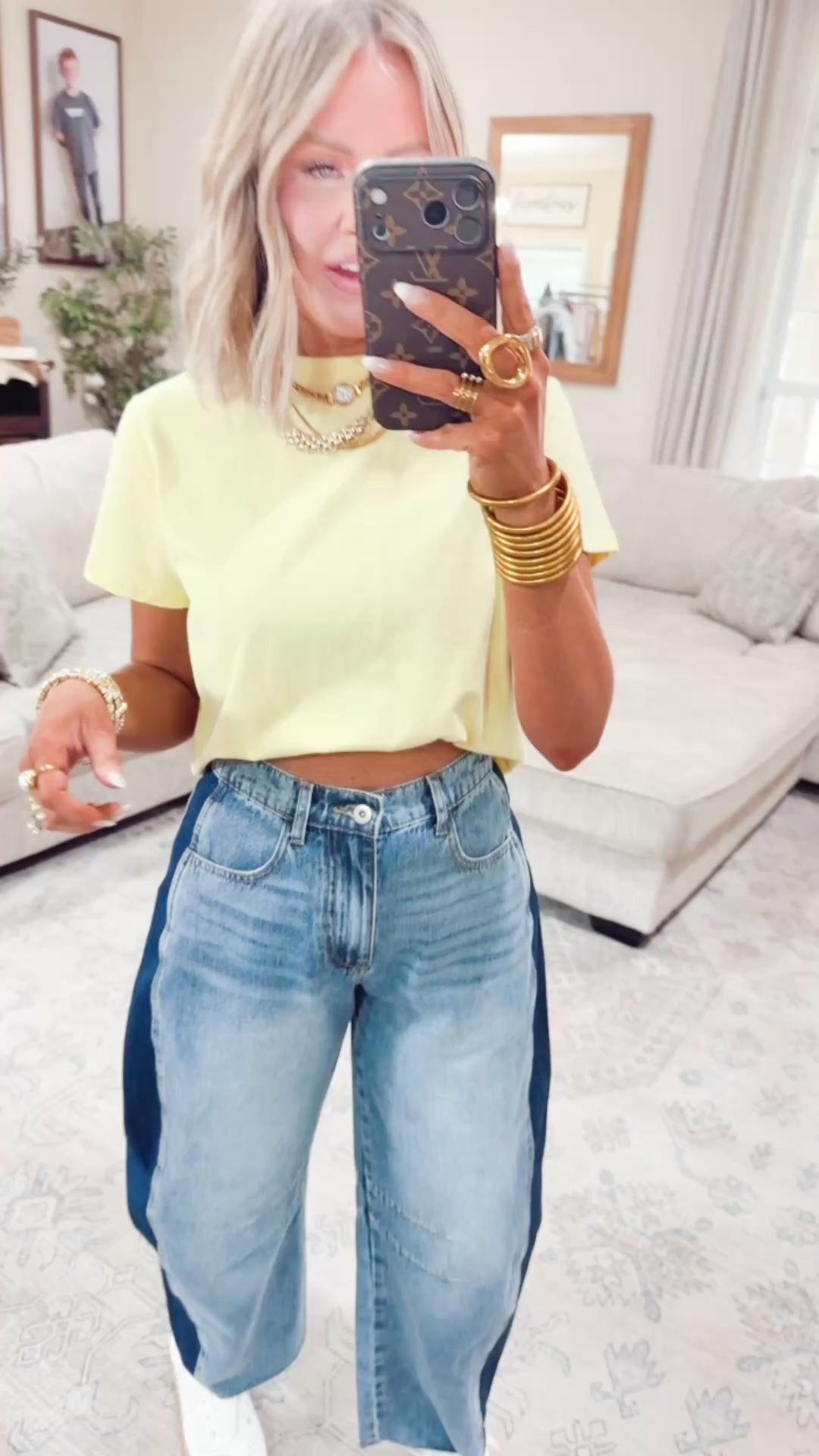Classic Relaxed Crop Tee-Lemon