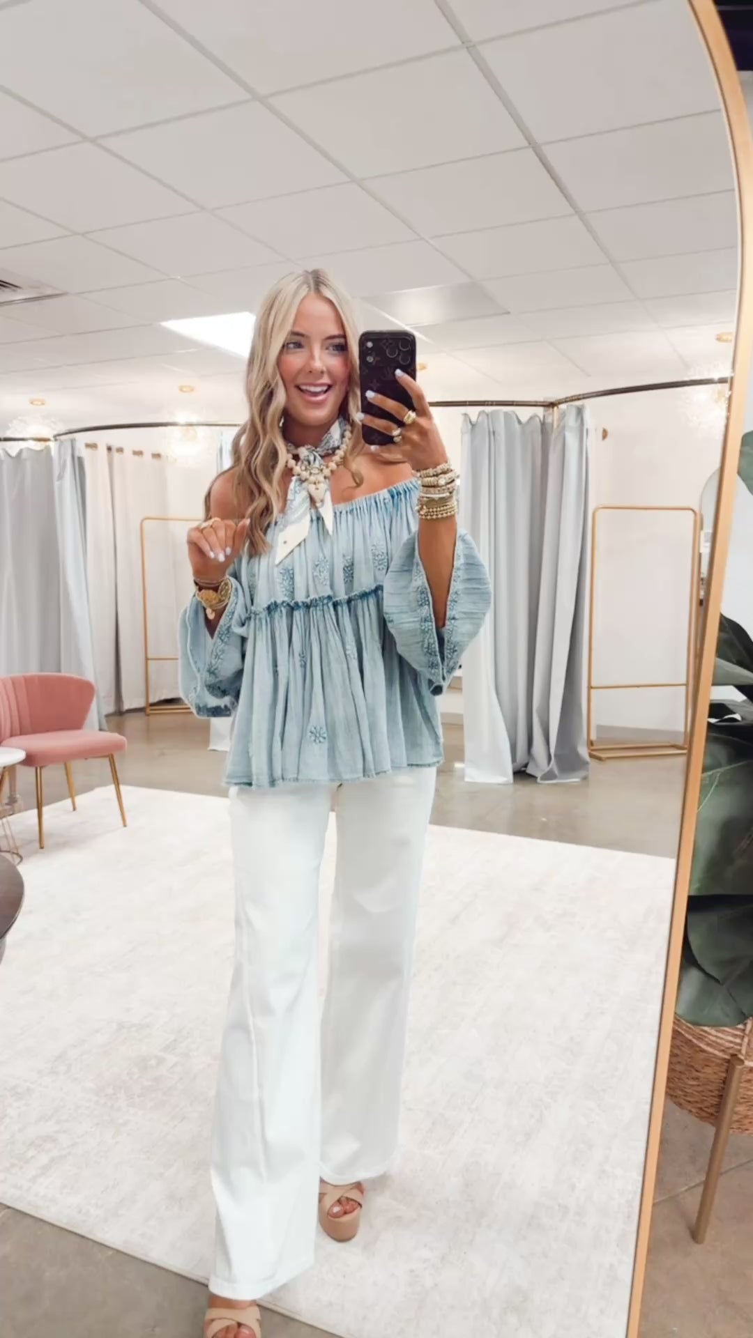 The Gypsy Muse Top-Denim Blue