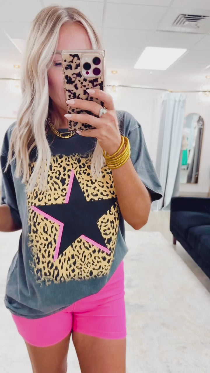Star Leopard Shadow Tee