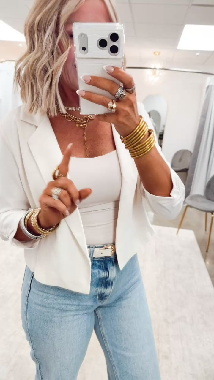 The Linen Theory Blazer-Natural