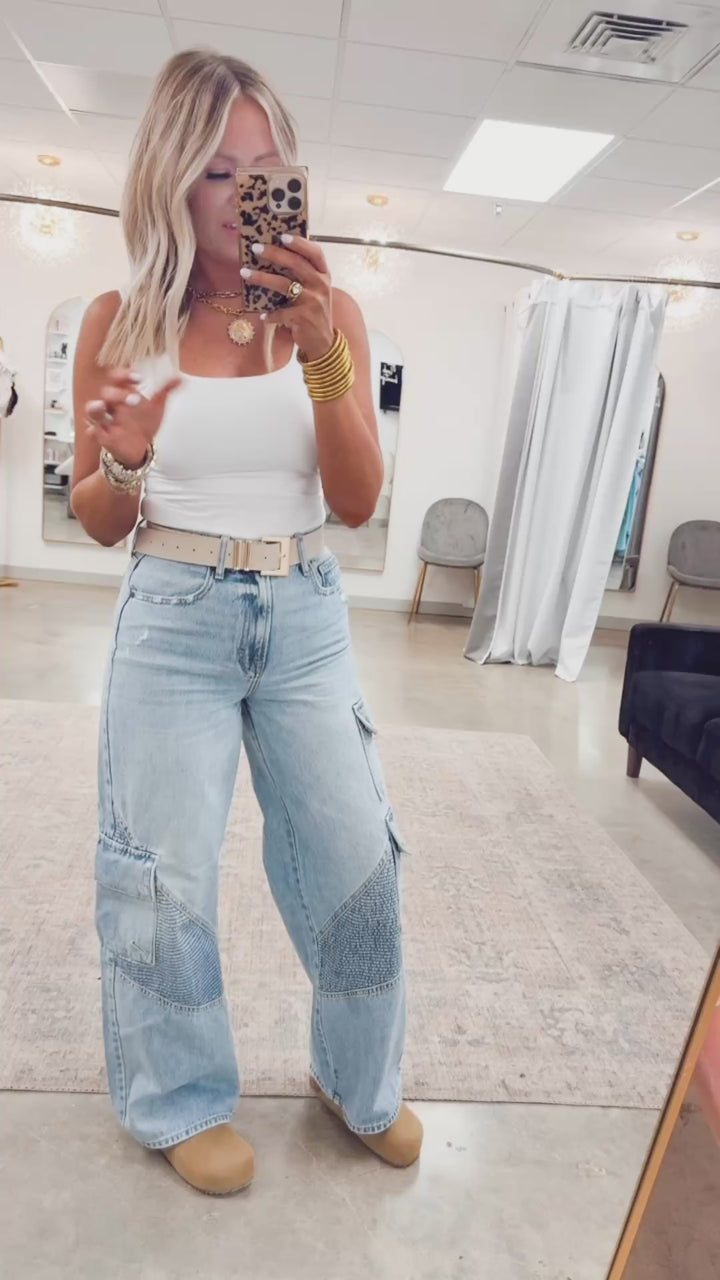 Nori Cargo Wide Leg Jeans