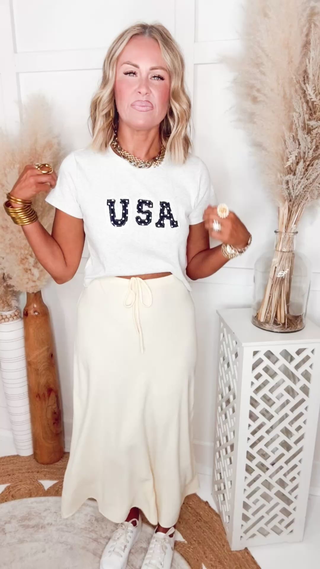 The Natural Line Maxi Skirt-Butter