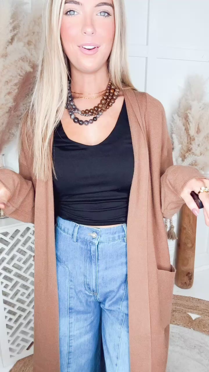 The Montclair Cardigan-Camel
