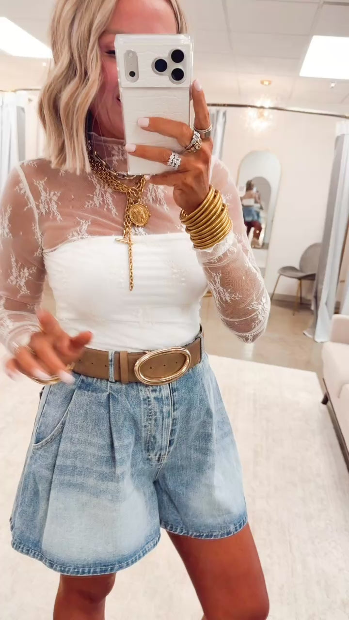 The Rogue Lace Top-Cream