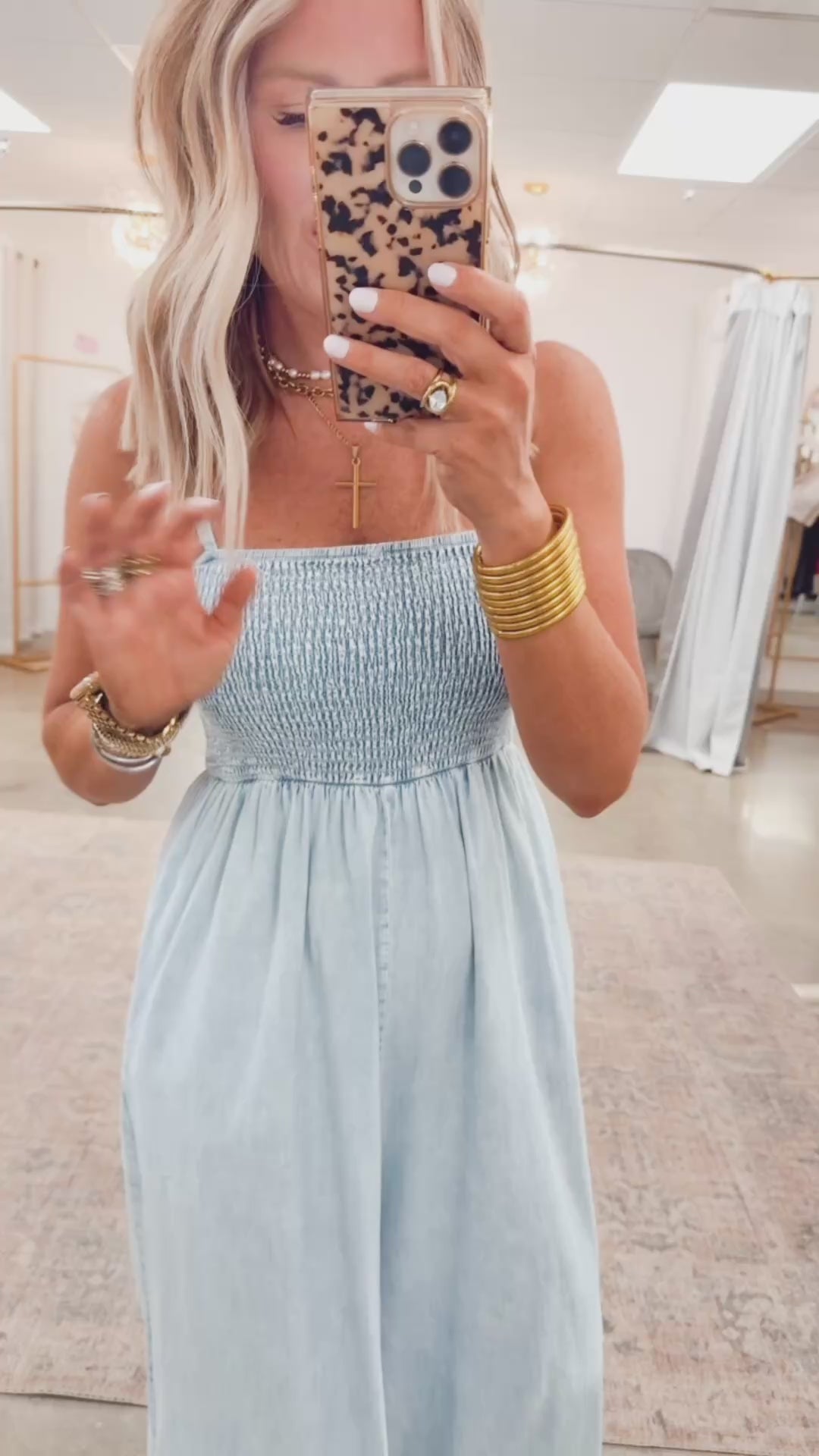 Breeze Mineral Wash Jumpsuit-Light Denim