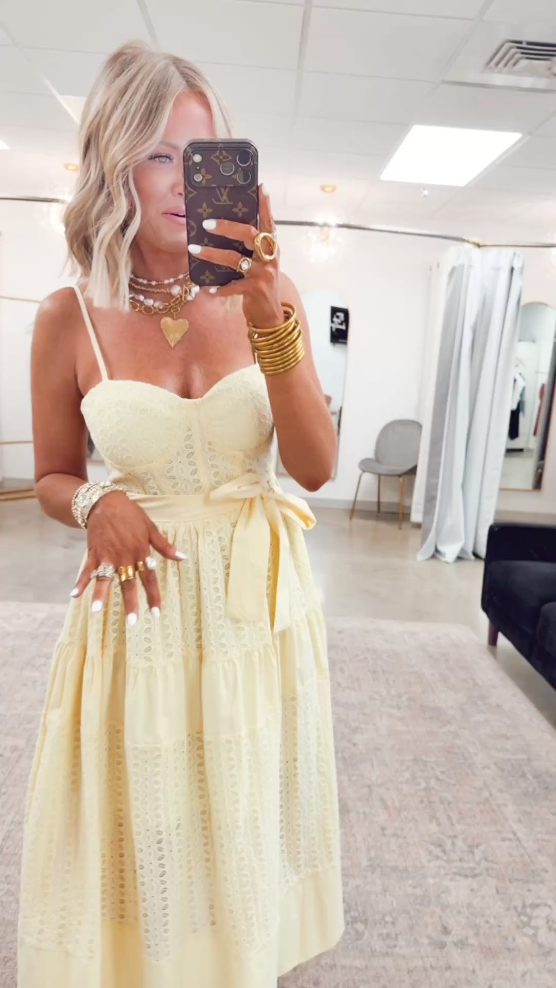 The Sunshine Lace Midi-Lemon Yellow
