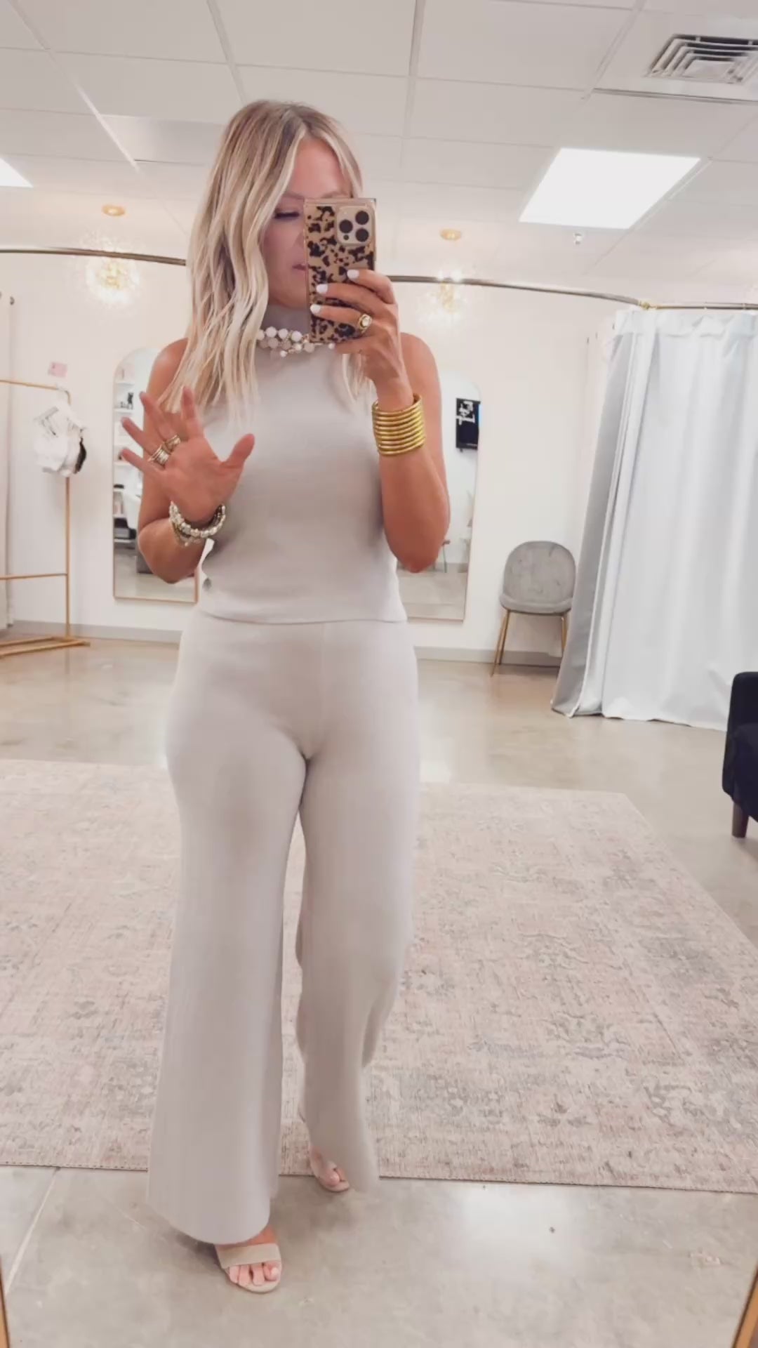 Tinsel Mock Neck Tank & Pants Set