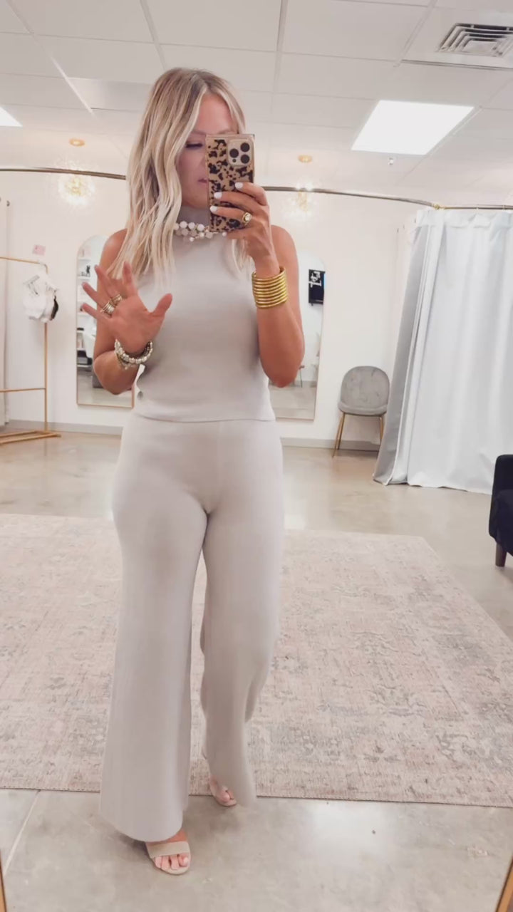 Tinsel Mock Neck Tank & Pants Set