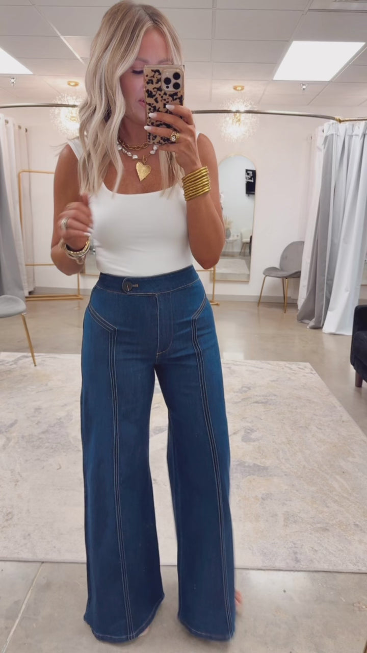 Katherine High Waisted Wide Leg Jean