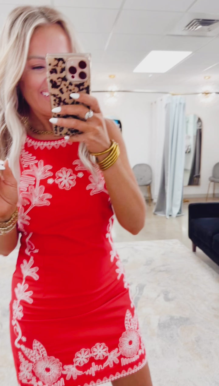 Ember Stitch Mini Dress