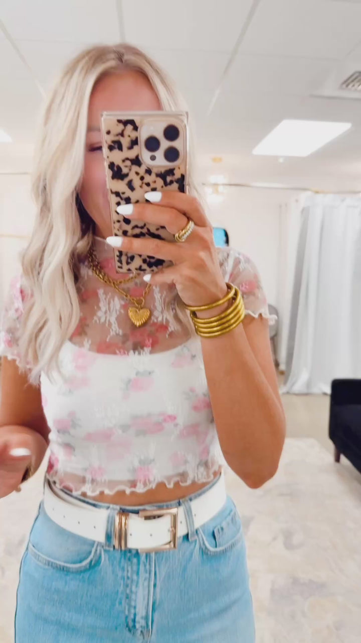 Rosey Darling Lace Top