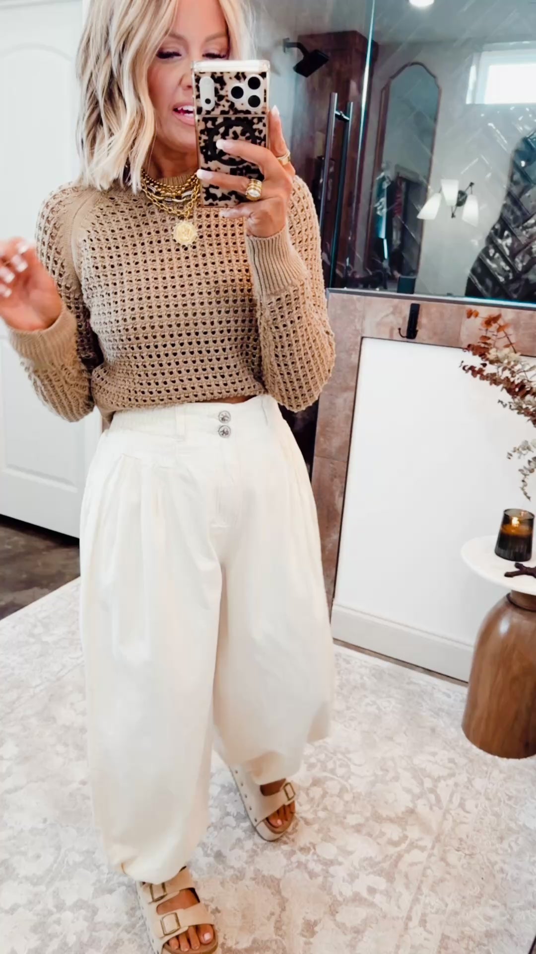 Ledger Crew Neck Sweater-Taupe