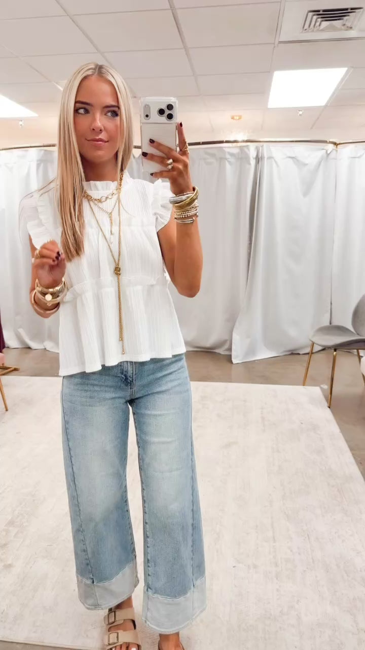 The Pretty Poise Blouse-White