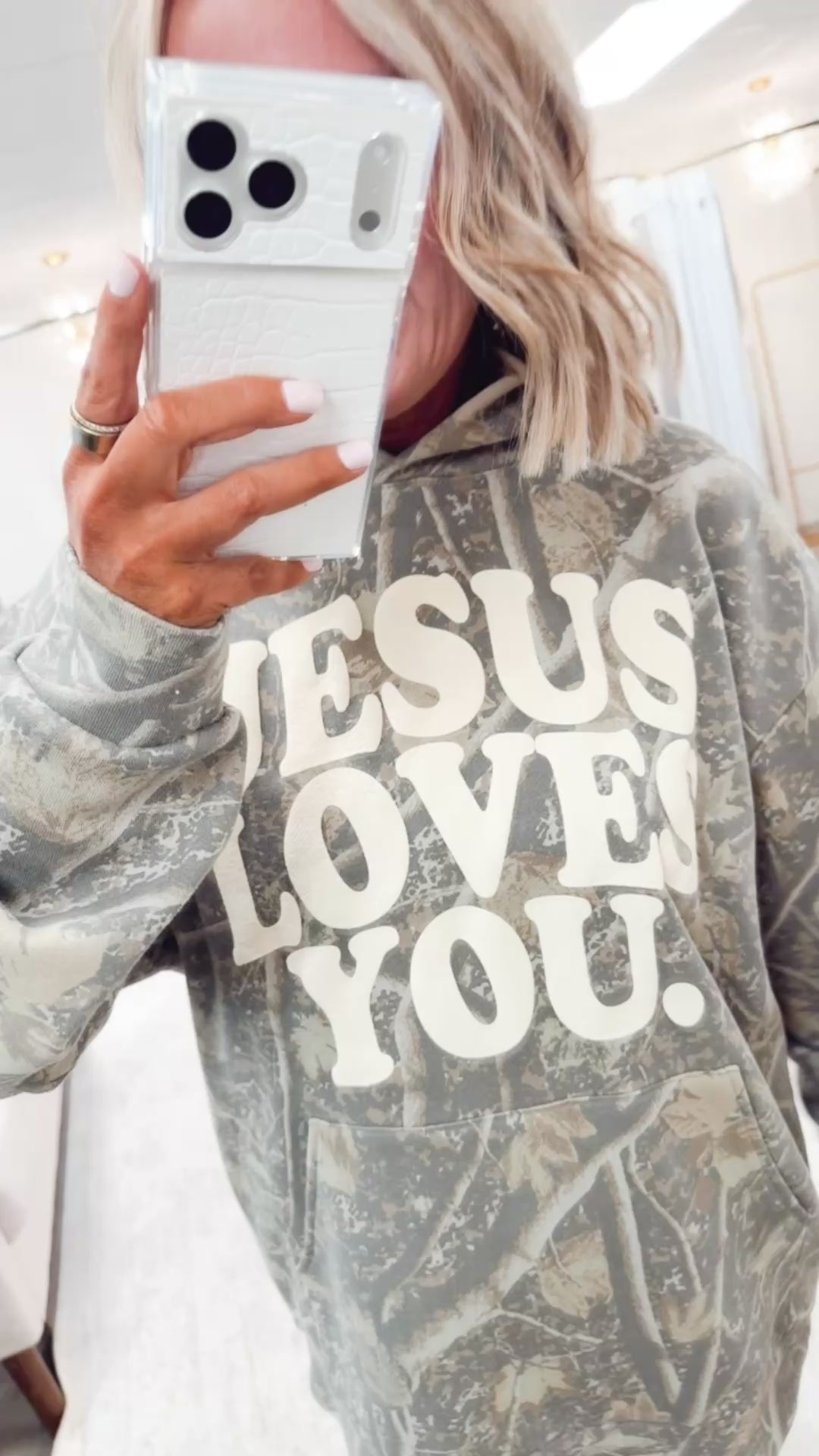 Jesus Loves You Camo Hoodie