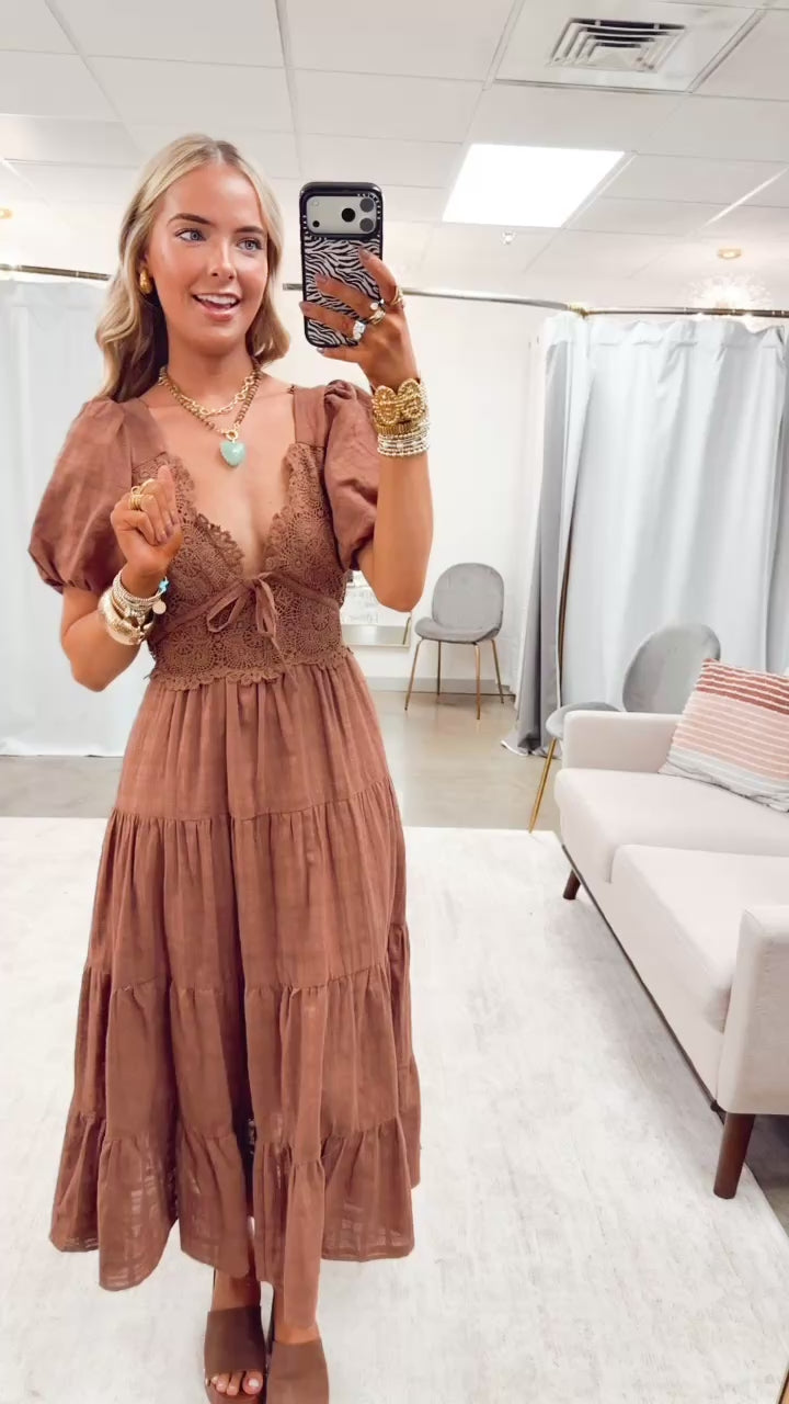 Charleston Charm Maxi-Brown