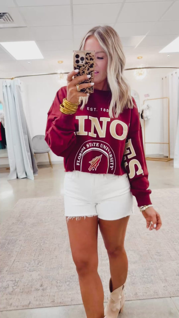FSU Phipps Split Cropped Tee