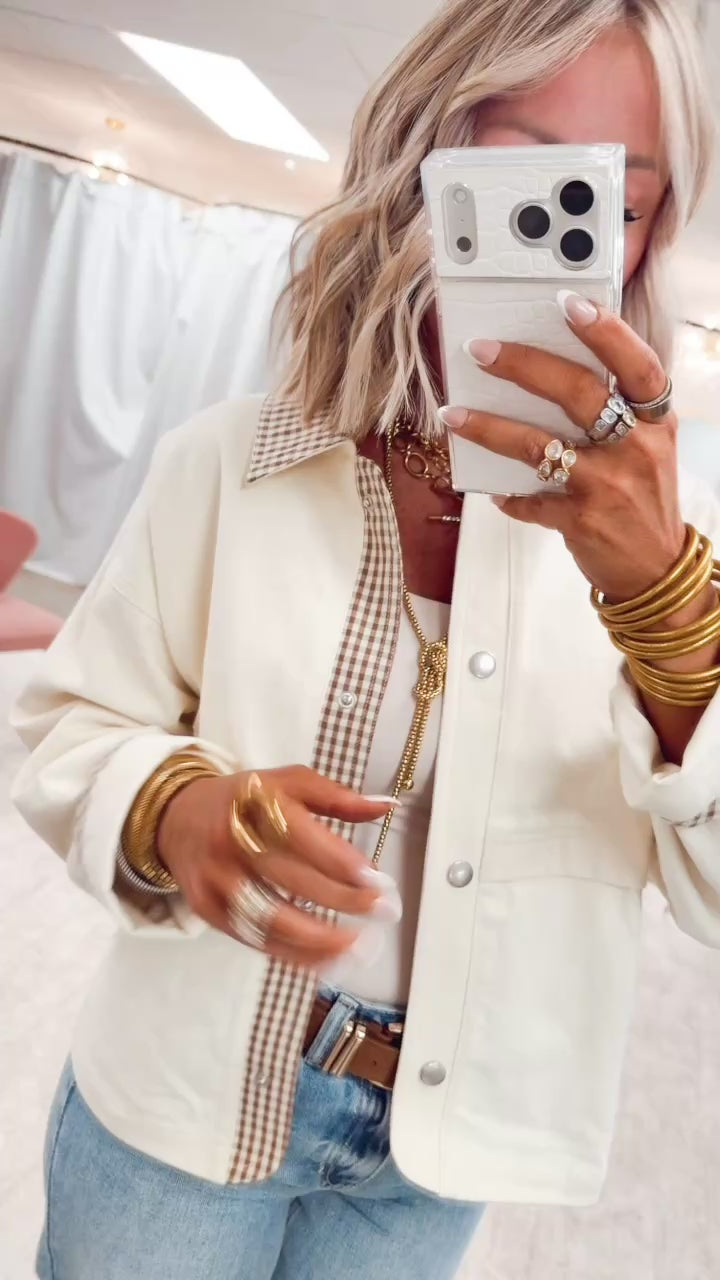 Gingham Luxe Jacket