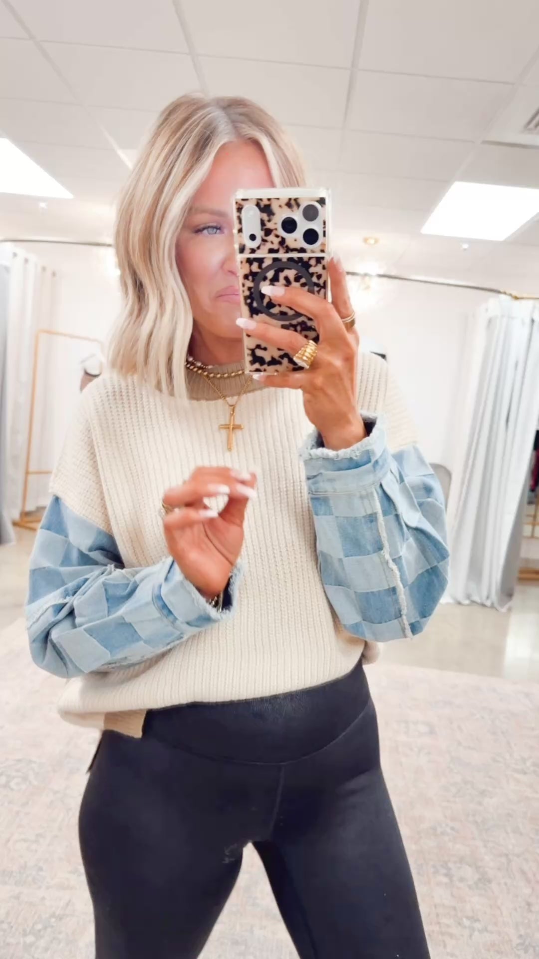 The Delaney Mixed Media Sweater