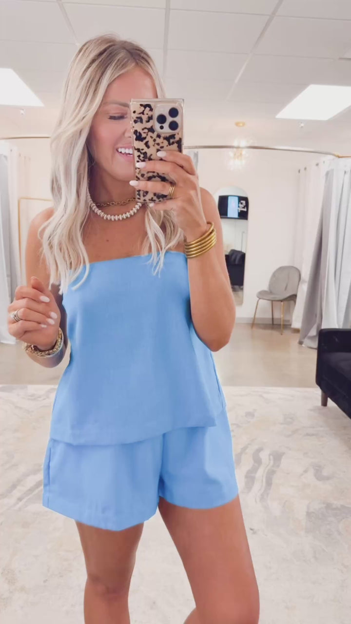 Palm Paradise Set-Blue
