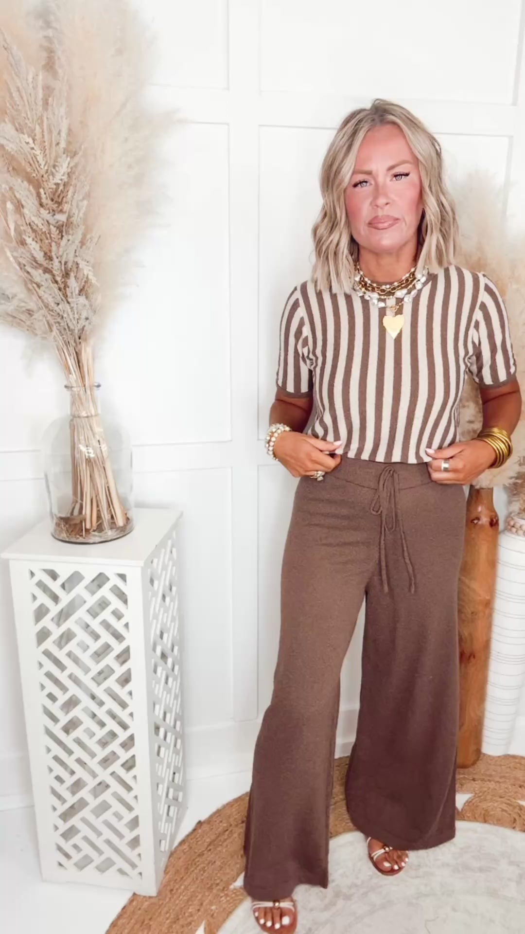 The Holden Leisure Pants Set-Coffee Bean