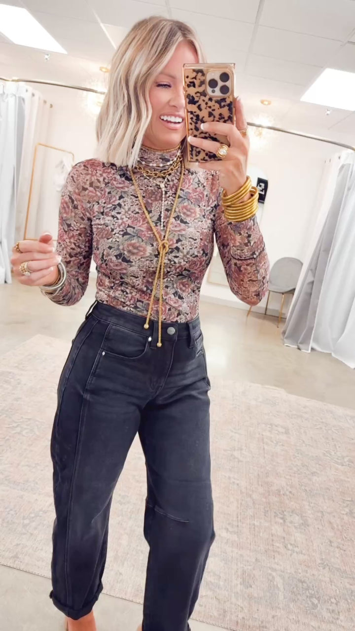 Stetson Barrel Cuffed Jeans-Black