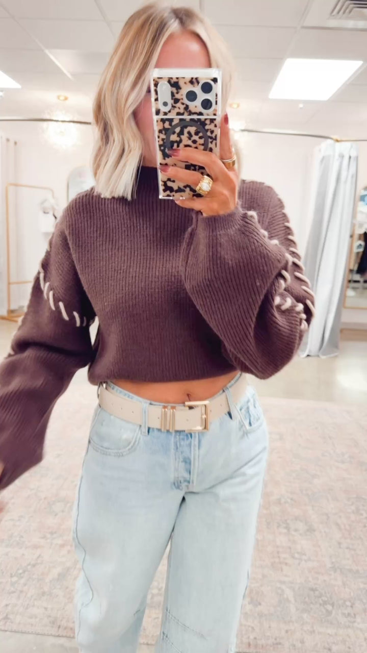 Chestnut Fog Sweater-Brown Sand