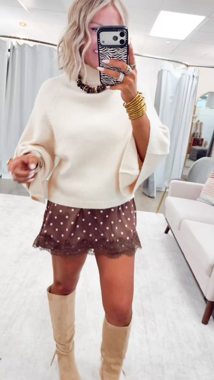 The Linden Mock Neck Sweater-Cream