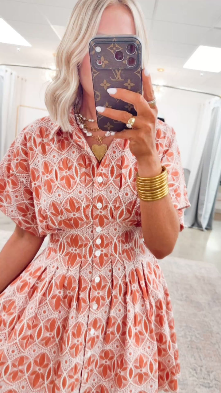 The Meadow Sunset Mini Dress-Clay