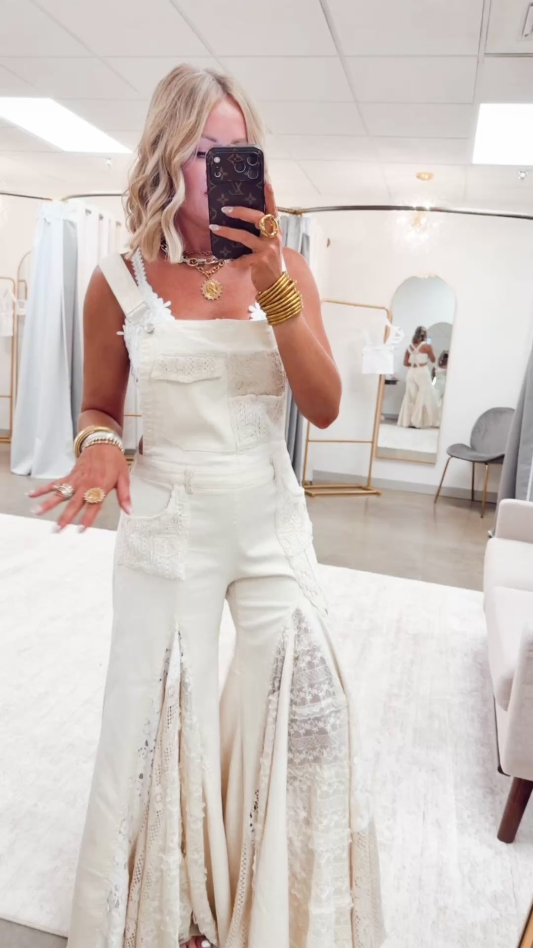 Lace & Ivy Wide Leg Overalls