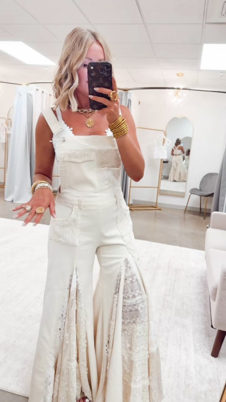 Lace & Ivy Wide Leg Overalls