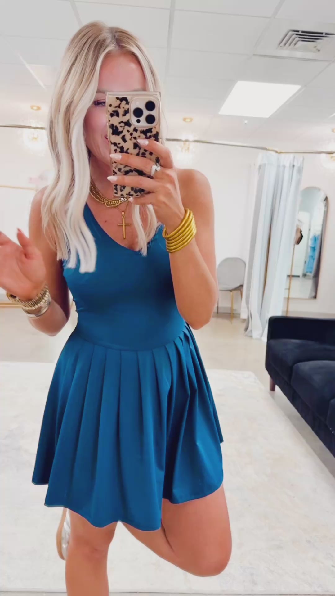 The Courtside Athletic Dress-Navy