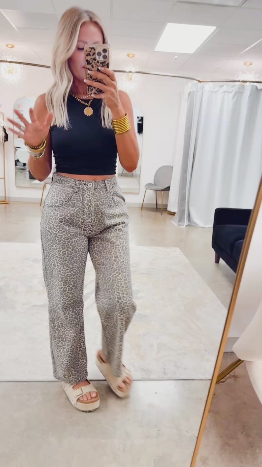 Roam Free Leopard Jeans