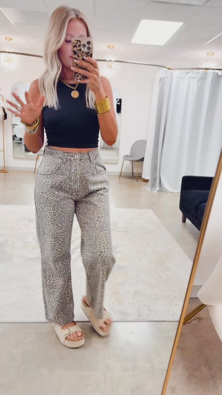 Roam Free Leopard Jeans