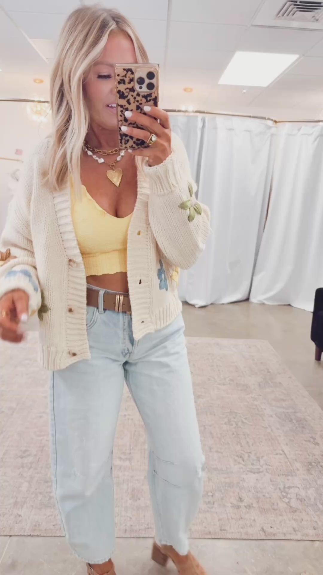 Embroidered Floral Cardigan