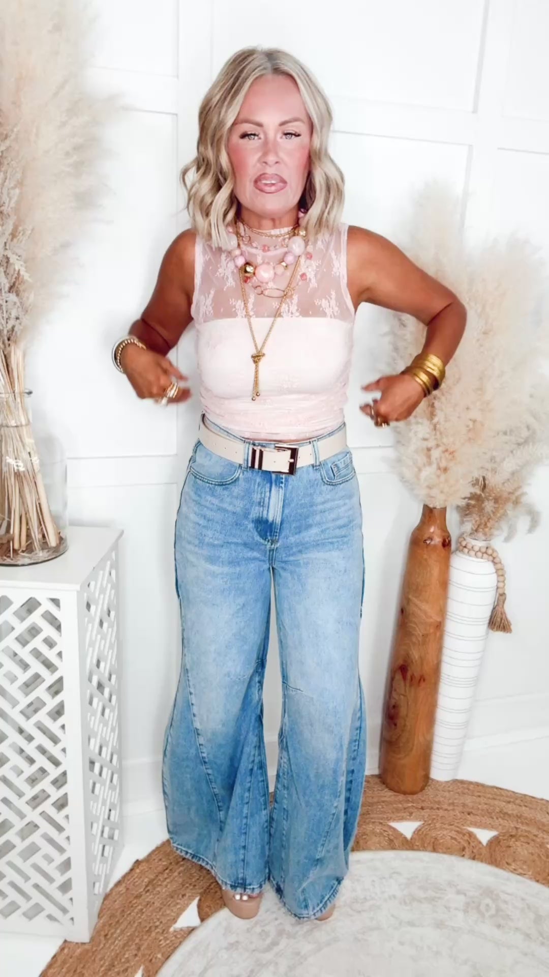 The Callen Wide Leg Panel Jeans