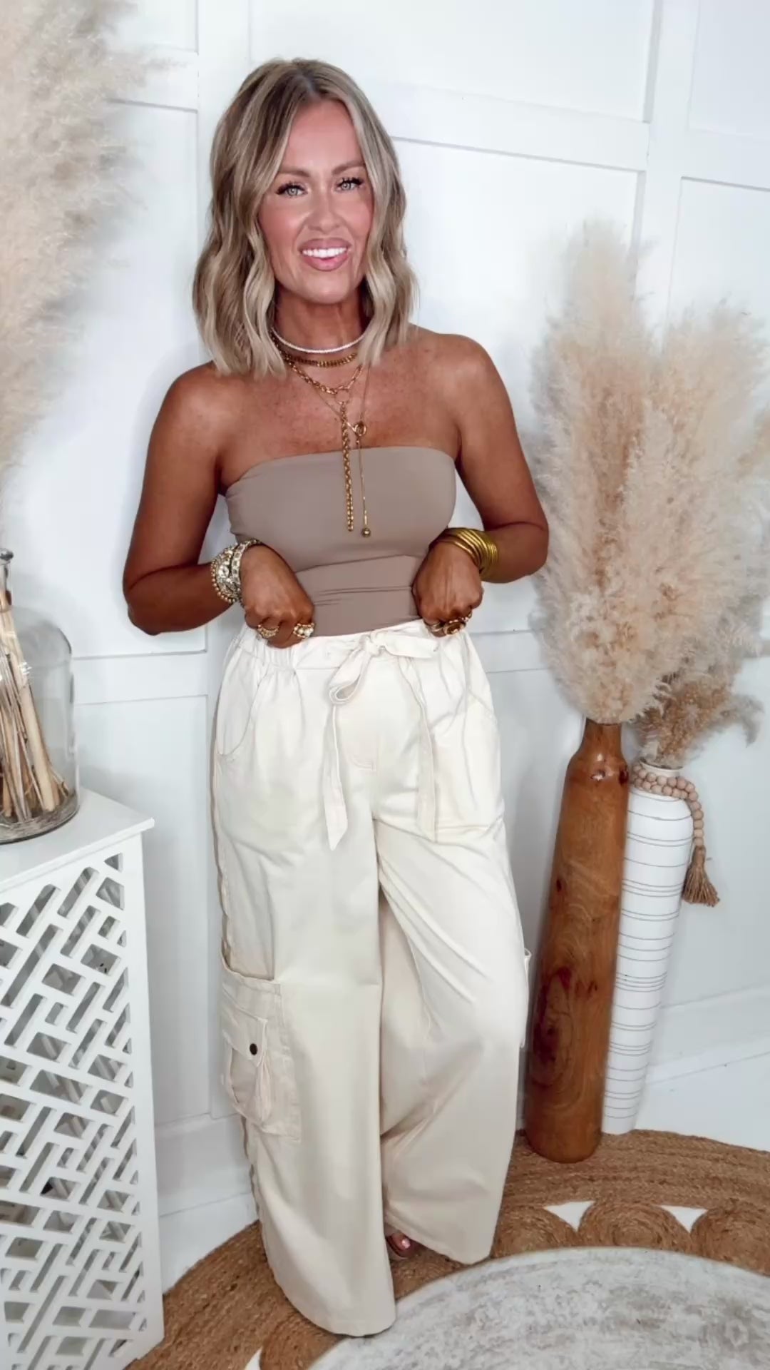 The Dreamcatcher Cargo Pants-Natural