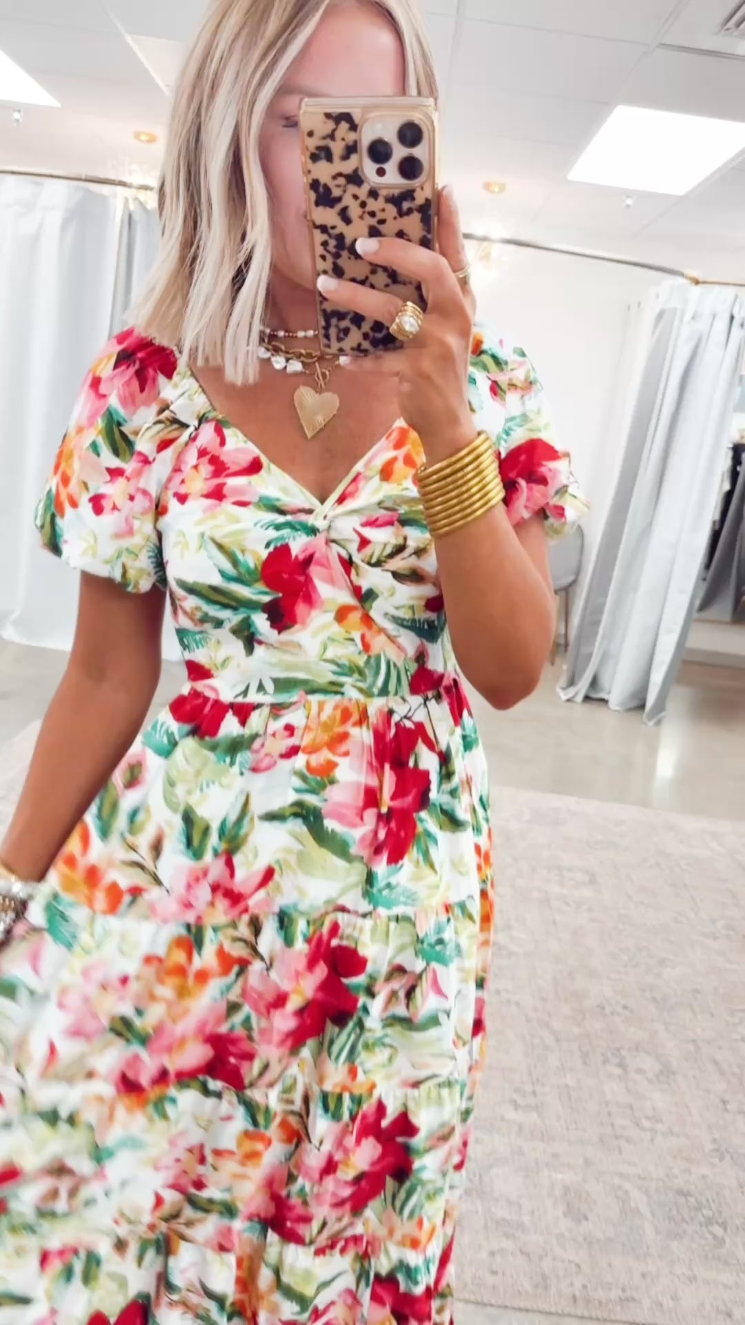 Full Bloom Floral Print Maxi Dress