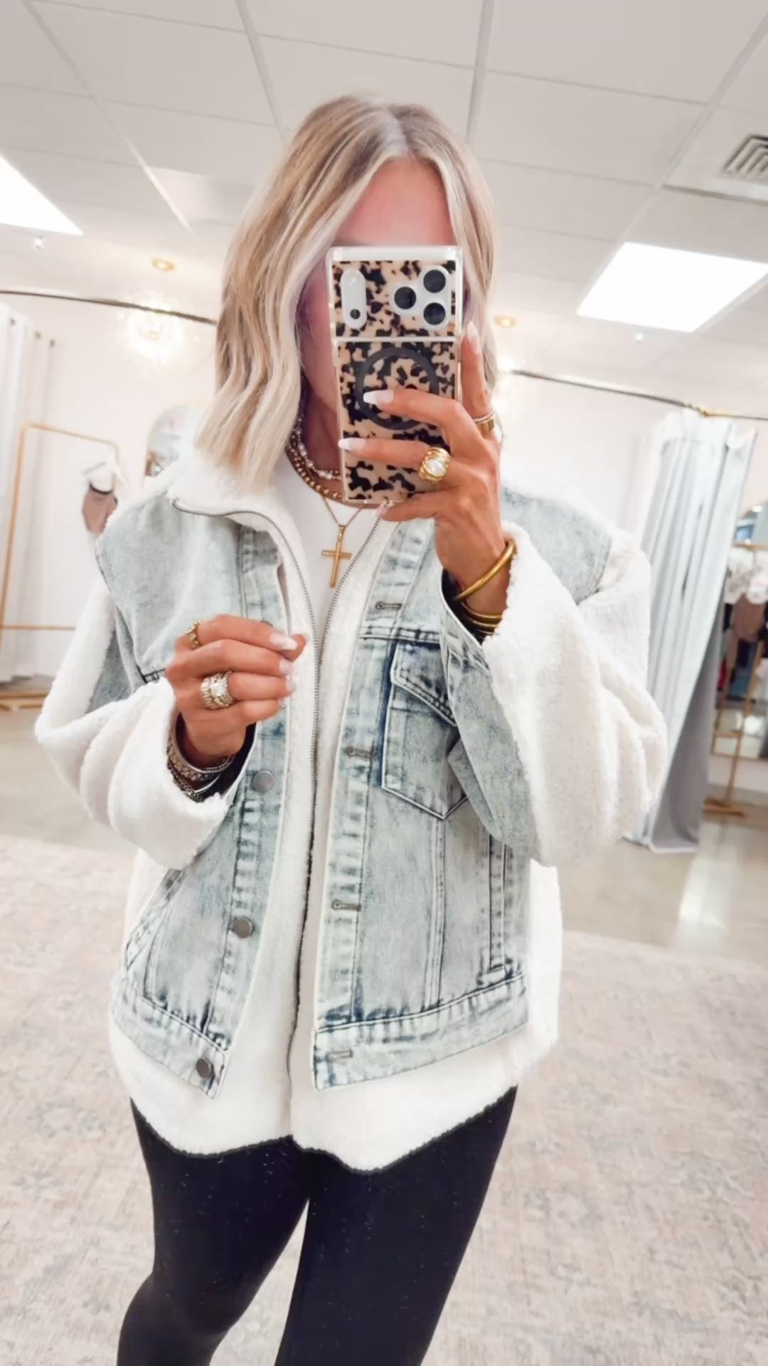 The Teddy & Denim Mixed Media Jacket