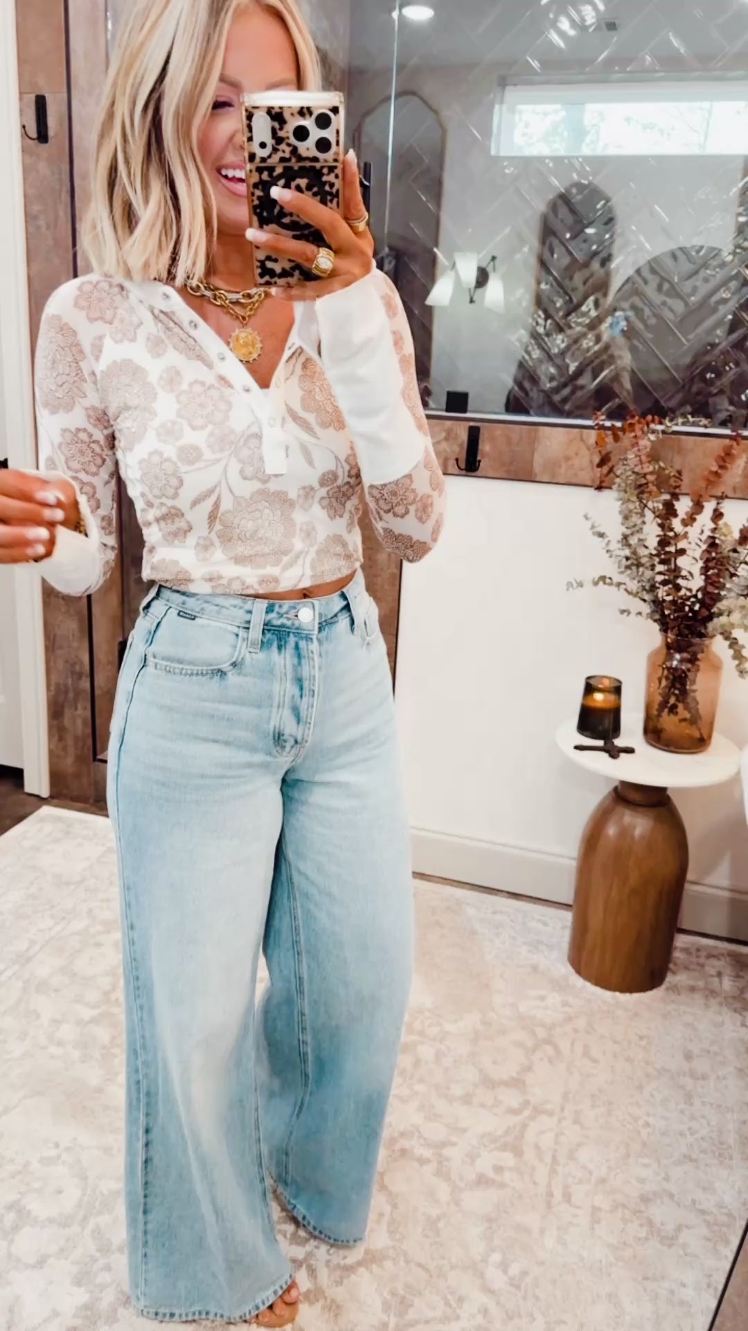 Desert Bloom Mesh Top