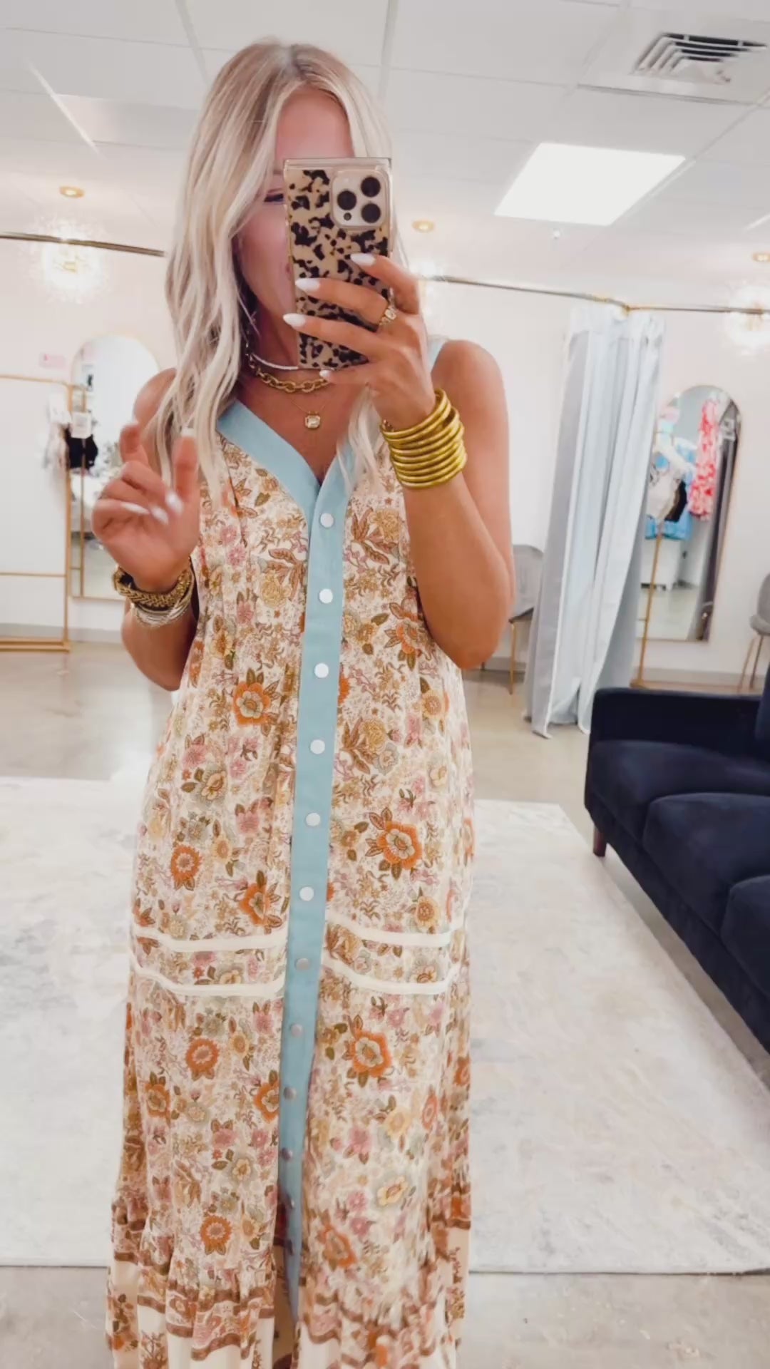 Willow Vine Maxi Dress-Natural