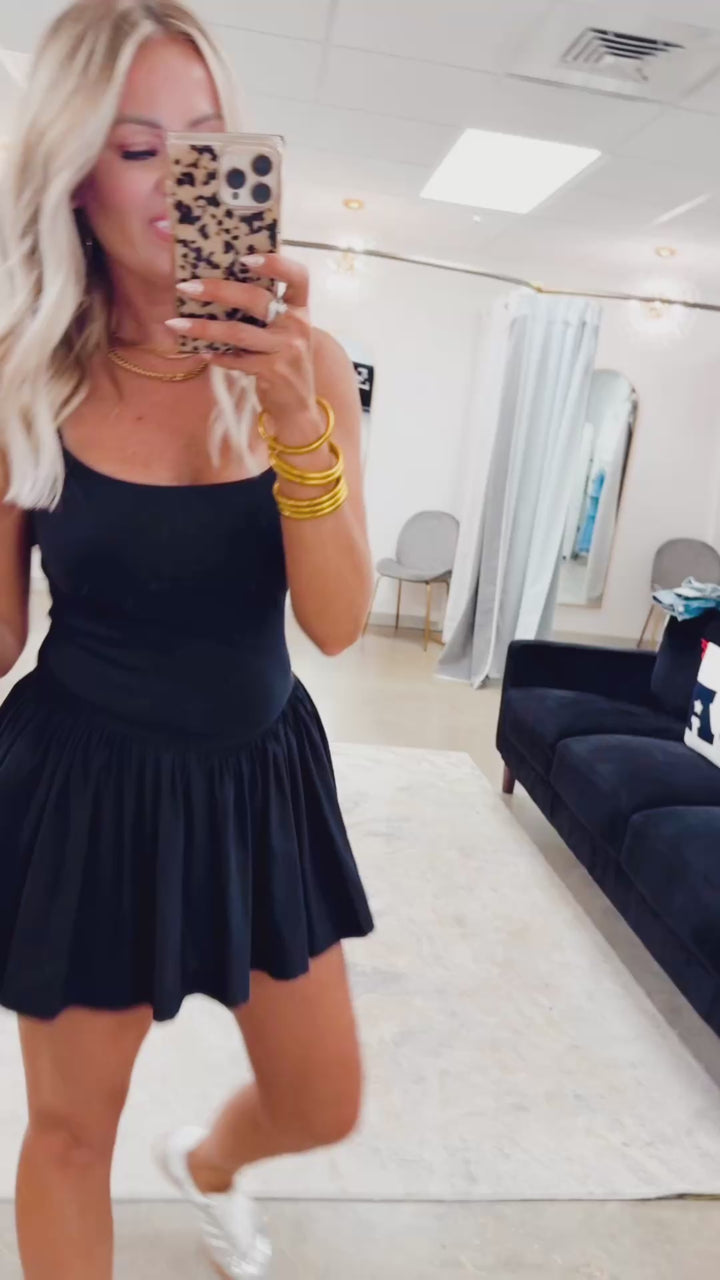 Portia Skort Dress-Black