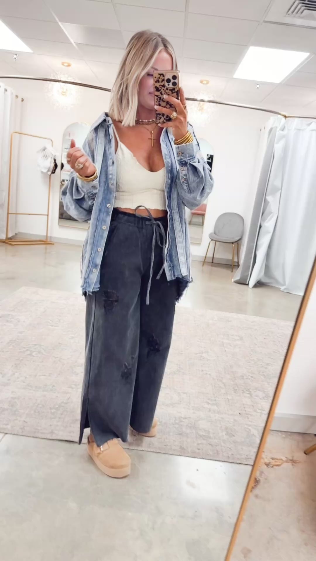 Denim Patchwork Shacket