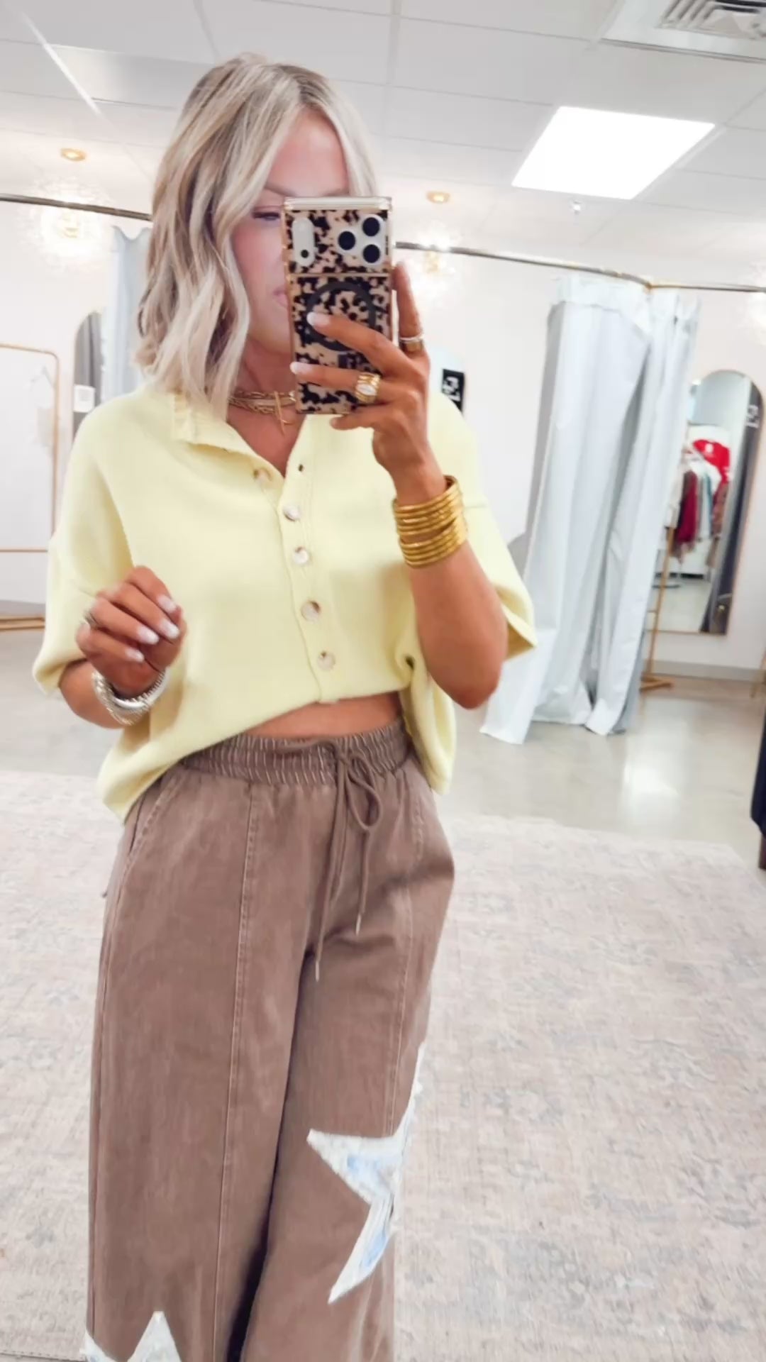 The Windsor Button Up Top-Lemon