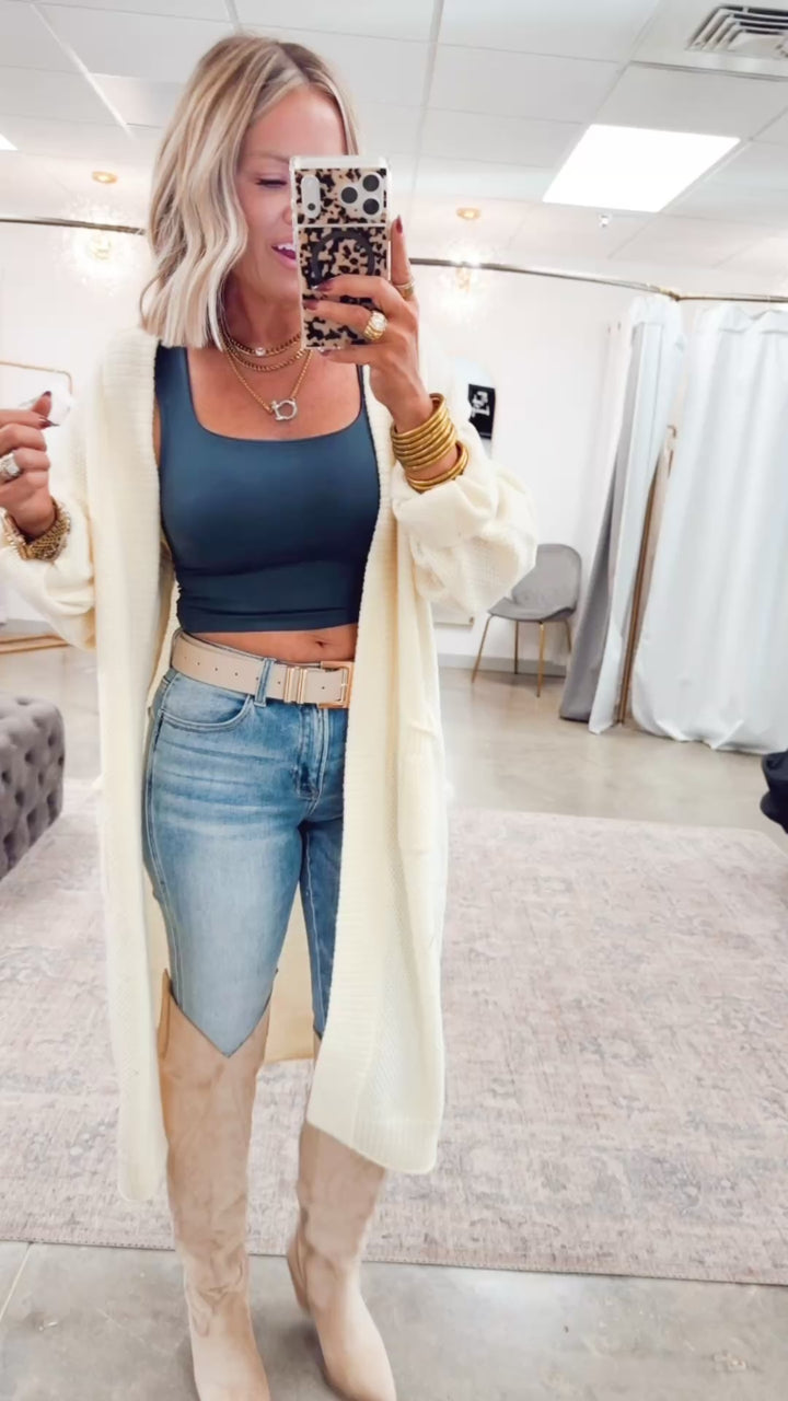 Lumi Sweater Cardigan-Cream